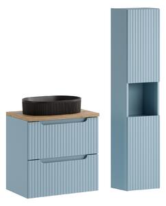 Comad Set koupelnového nábytku Nova Denim 60 denim/dub (4 kusy nábytku)