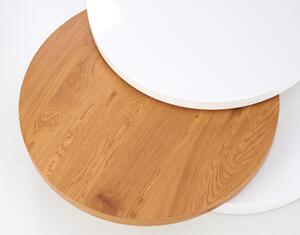 Konferenční stolek MACHIKI dub zlatý/bílá