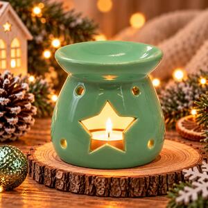 Vánoční aroma lampa mint s hvězdou 8 cm 9000364