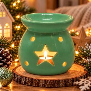 Vánoční aroma lampa mint s hvězdou 10 cm 9000373