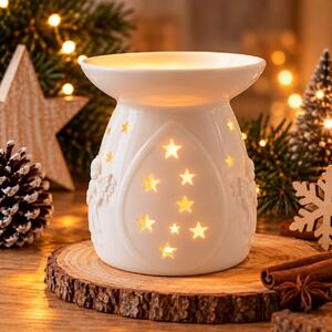 Porcelánová vánoční aroma lampa Andělé 12,5 cm 9000330