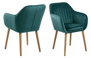 ACTONA Židle s opěrkou Emilia zelená 83 × 57 × 61 cm