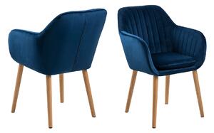 ACTONA Židle s opěrkou Emilia modrá 83 × 57 × 61 cm