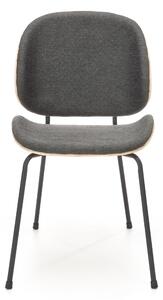 Jídelní židle SCK-467 tmavě šedá/přírodní
