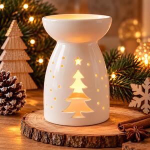 Vánoční porcelánová aroma lampa Stromek 14 cm 9000332