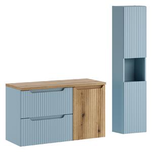 Comad Set koupelnového nábytku Nova Denim 100 denim/dub coast evoke (4 kusy nábytku)