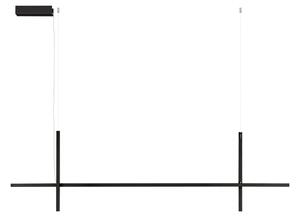 Nova Luce Černé kovové závěsné LED světlo Looma 152 cm