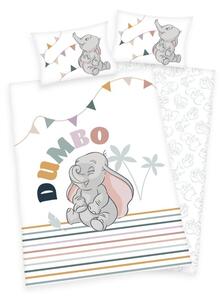 HERDING Povlečení do postýlky Dumbo stripe Bio Bavlna, 100/135, 40/60 cm