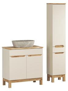 Comad Set koupelnového nábytku Bali Cashmere 80 kašmír/dub wotan (4 kusy nábytku)