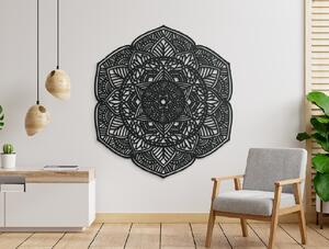 Drevko Dřevěná mandala na zeď Květy