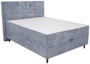 POSTEL BOXSPRING, dřevo, textil, kompozitní dřevo, tmavě šedá Hom`in - Postele s úložným prostorem