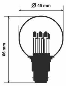 DECOLED LED žárovka, teple bílá, patice B22