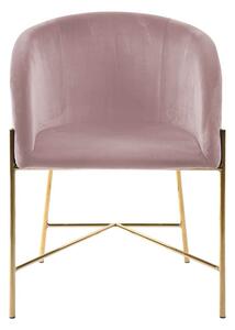 ACTONA Židle s opěrkou Nelson růžová 76 × 56 × 54 cm