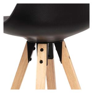 ACTONA Sada 2 ks − Barová židle Dima černá 101.5 × 48 × 55.5 cm