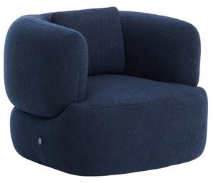 Kave Home Tmavě modré bouclé křeslo Martina