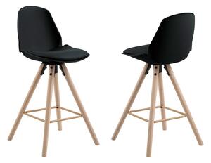 ACTONA Barová židle Oslo černá 92.5 × 45.5 × 46.5 cm