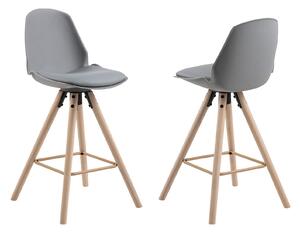 ACTONA Barová židle Oslo šedá 92.5 × 45.5 × 46.5 cm