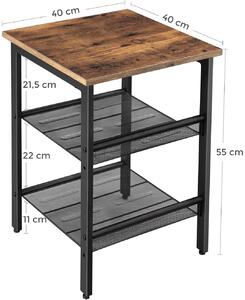 VASAGLE Odkládací stolek Industry - 40x40x55 cm