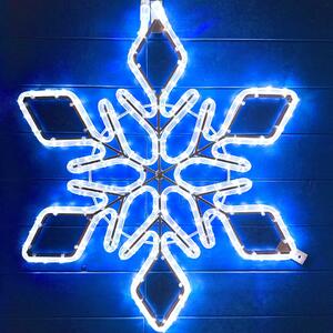 DECOLED Easy Fix 2D LED světelná vločka IX, 65 × 65 cm, ledově bílá, závěsný