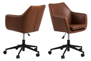 ACTONA Kancelářská židle Nora hnědá 91 × 58 × 58 cm