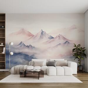 Fototapety Něžné akvarelové hory v mlze, Fototapety příroda, w08573 : uwalls.cz