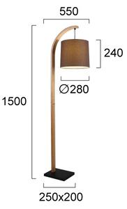 Stojací lampa HANA 1xE27/40W/230V hnědá