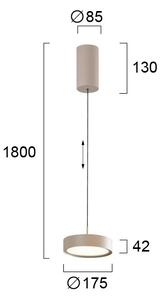 LED Lustr na lanku DENVER LED/21W/230V béžová