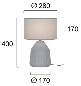 Stolní lampa DOLLY 1xE27/25W/230V šedá