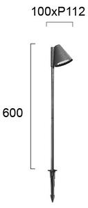 Venkovní lampa GILBERT 1xGU10/20W/230V IP65 antracit