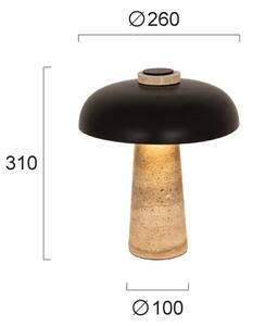 Stolní lampa LORA 3xG9/40W/230V černá/béžová