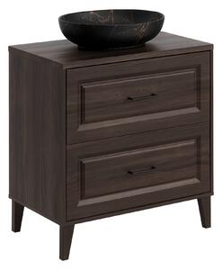 Comad Koupelnová skříňka s deskovým umyvadlem Dorothy Ristretto 80 dub ristretto