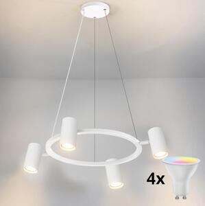 Brilagi - LED RGBW Stmívatelný lustr na lanku SELE 4xGU10/6,5W/230V bílá