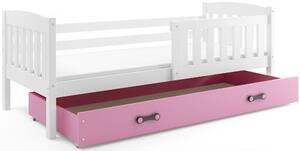 BMS Group Dětská postel s úložným prostorem KUBUS bílá Velikost postele: 200x90 cm, Barva šuplíku: Růžová