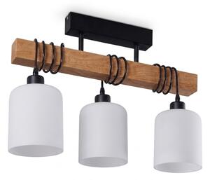 Brilagi - Přisazený lustr WOOD GLASS 3xE27/60W/230V borovice/černá/bílá