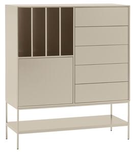 Vysoká krémová komoda Teulat Platt 120 x 45 cm