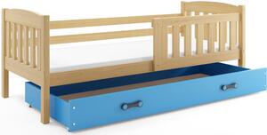 BMS Group Dětská postel s úložným prostorem KUBUS borovice Velikost postele: 160x80 cm, Barva šuplíku: Růžová
