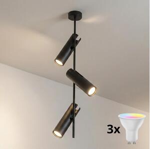 Brilagi - LED RGBW Stmívatelný lustr na tyči BRANCH 3xGU10/6,5W/230V černá