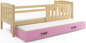 BMS Group Dětská postel s výsuvnou přistýlkou KUBUS borovice Velikost postele: 190x80 cm, Barva šuplíku: Grafit