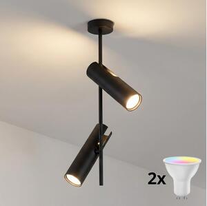 Brilagi - LED RGBW Stmívatelný lustr na tyči BRANCH 2xGU10/6,5W/230V černá