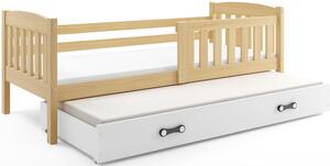 BMS Group Dětská postel s výsuvnou přistýlkou KUBUS borovice Velikost postele: 190x80 cm, Barva šuplíku: Bílá