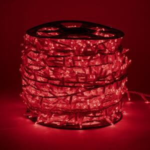 DECOLED LED světelný řetěz 100 m, 2000 červených diod, bílý kabel, IP44