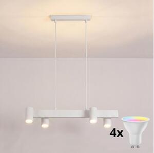 Brilagi - LED RGBW Stmívatelný lustr na lanku SELE 4xGU10/6,5W/230V bílá