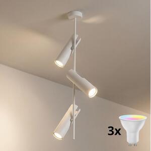 Brilagi - LED RGBW Stmívatelný lustr na tyči BRANCH 3xGU10/6,5W/230V bílá