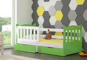 Dětská postel LENA Barva: bílá / zelená