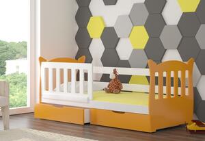 Dětská postel LENA Barva: Bílá / oranžová