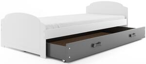 BMS Group Dětská postel s úložným prostorem LILI 200x90 bílá Barva šuplíku: Bílá