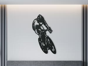 Drevko Dřevěná samolepka na zeď Cyklista