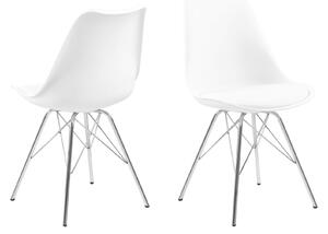 ACTONA Sada 4 ks − Židle Eris bílá 85.5 × 48.5 × 54 cm