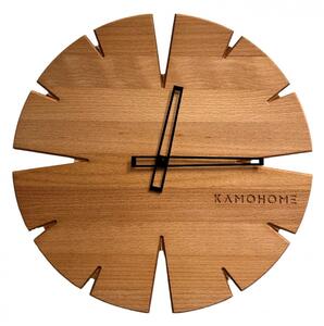 Kamohome Dřevěné nástěnné hodiny APUS Průměr hodin: 30 cm, Materiál: Jasan