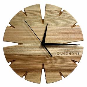 Kamohome Dřevěné nástěnné hodiny APUS Průměr hodin: 40 cm, Materiál: Ořech evropský